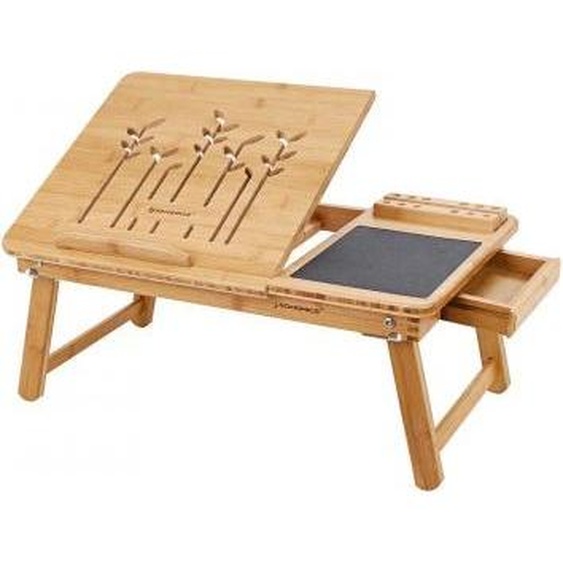 Table pliante pour ordinateur portable en bambou