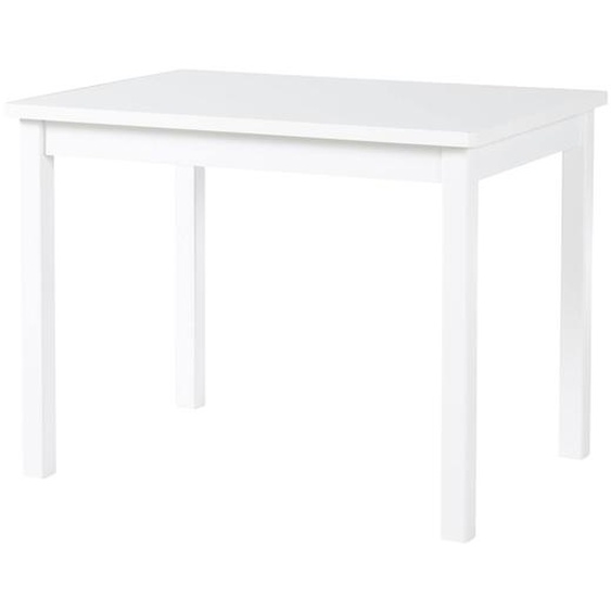Table Rectangulaire À Pieds En Bois Massif Laqué Blanc