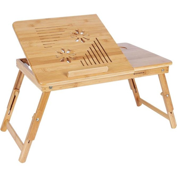 Table réglable pour ordinateur portable en bambou