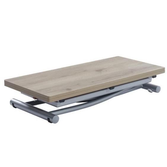 Table relevable extensible COLIBRI ultra compacte mélaminé chêne naturel