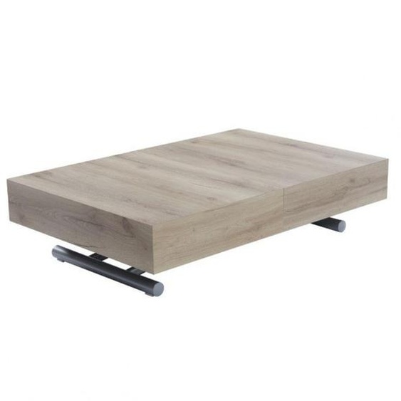 Table relevable extensible HARIE mélaminée chêne naturel