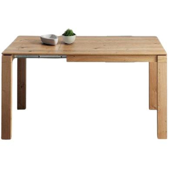 Table repas extensible ARMONIA  6 couverts 120/190x90cm pieds bois plateau chêne noueux