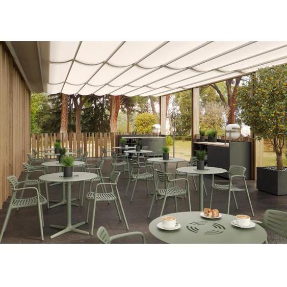 Table - RESOL - Toledo Aire - Ø 700 mm - Aluminium - Blanc - Rond