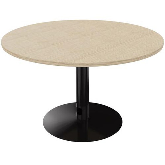 Table ronde 120 cm - Piètement tulipe Noir - Plateau Chêne
