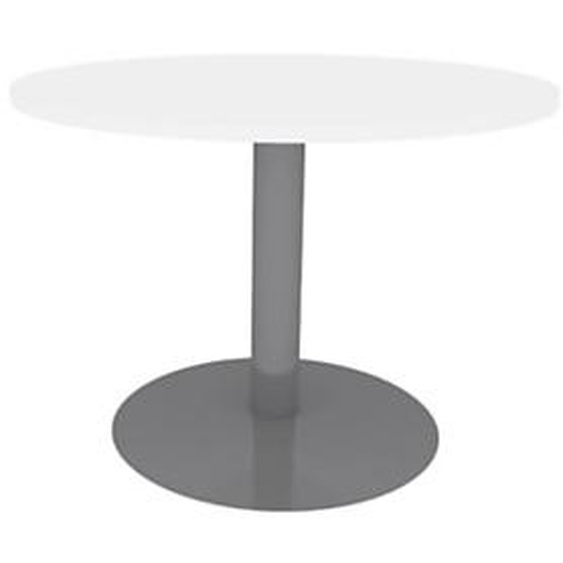 Table ronde 80cm Blanc pieds tulipe Aluminium