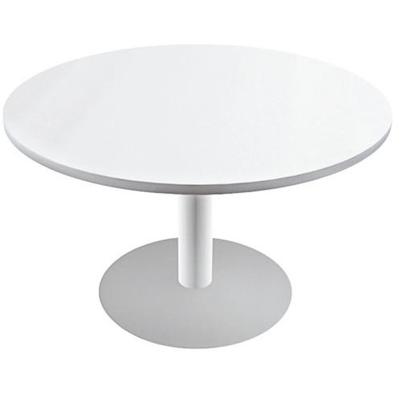 Table ronde Actual Ø 100 cm - Plateau Blanc - Pied tulipe Blanc