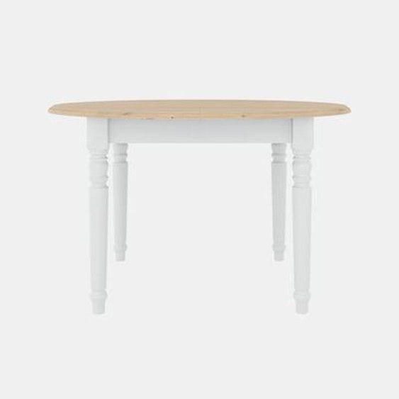Table à manger ronde extensible bois  4 à 8 personnes Apolline