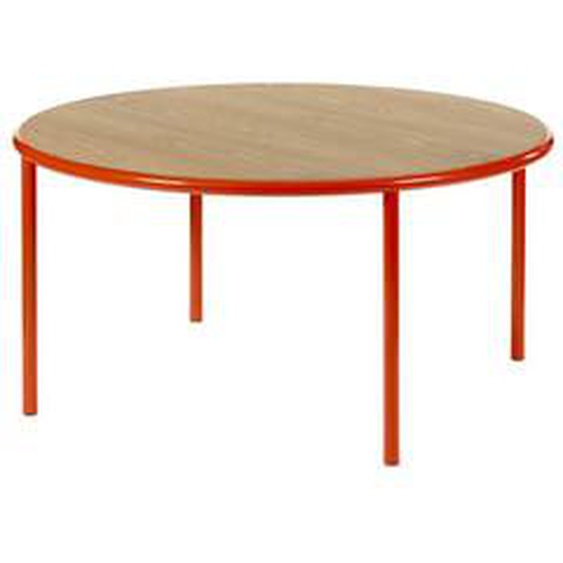 Table Ronde Wooden - rouge - Chêne - Ø 150 cm