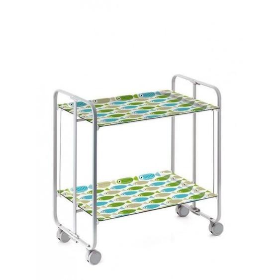 Table roulante pliante châssis gris aluminium. 67