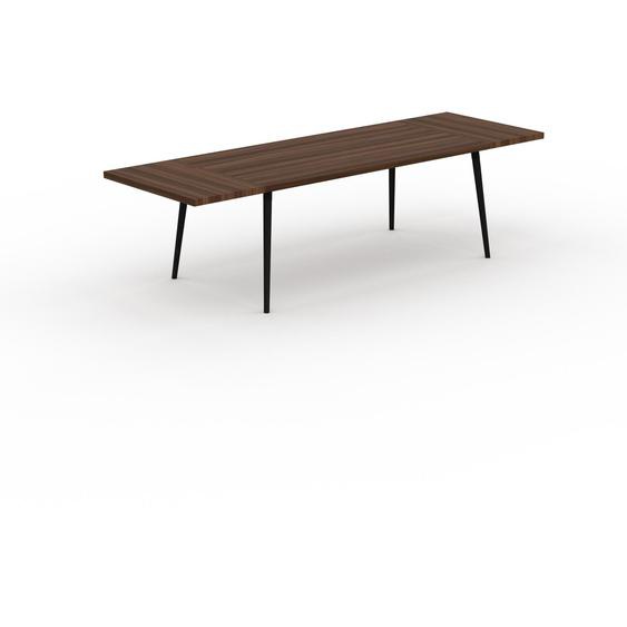 Table scandinave - Noyer, style nordique, plateau de table épuré - 280 x 75 x 90 cm, personnalisable