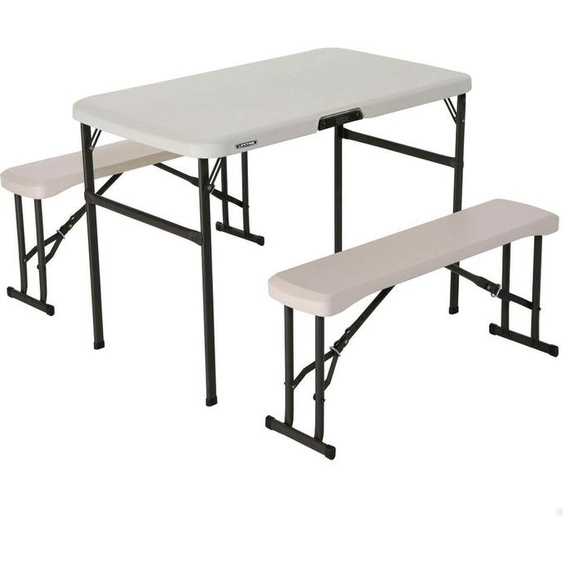 Table de fête Lifetime Table de bistrot pliante blanche 107x61x72 cm