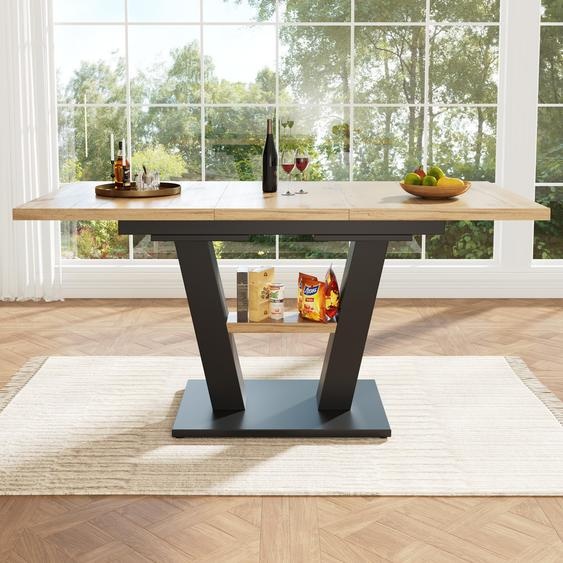 Table télescopique 118-157x70 cm avec rallonges - Effet bois