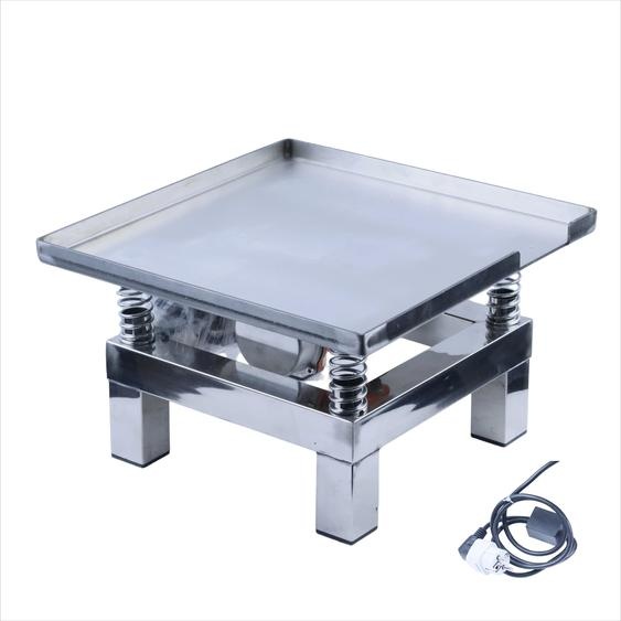 Table vibrante pour béton - Mini table vibrante - Plateforme en acier inoxydable de 35 x 35 cm - 220V - 3000 vibrations par minute - Amplitude de 1 à 2 mm
