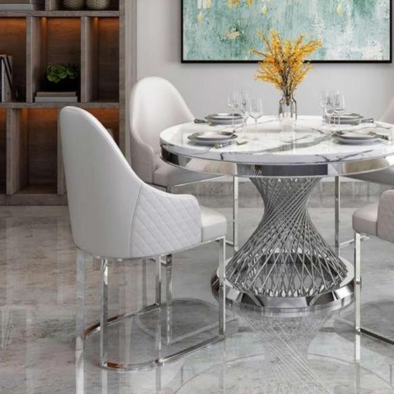 Table xxl acier inoxydable meubles art nouveau royal luxe meubles table à manger table de conférence