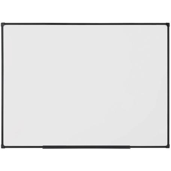 Tableau blanc laqué Slim - Surface magnétique - Cadre Aluminium noir - L.60 x H.45 cm