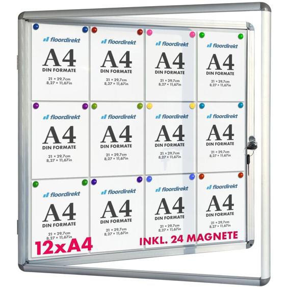 Tableau daffichage Vitrine Premium 94 x 98 cm 12 x A4 Avec 24 aimants