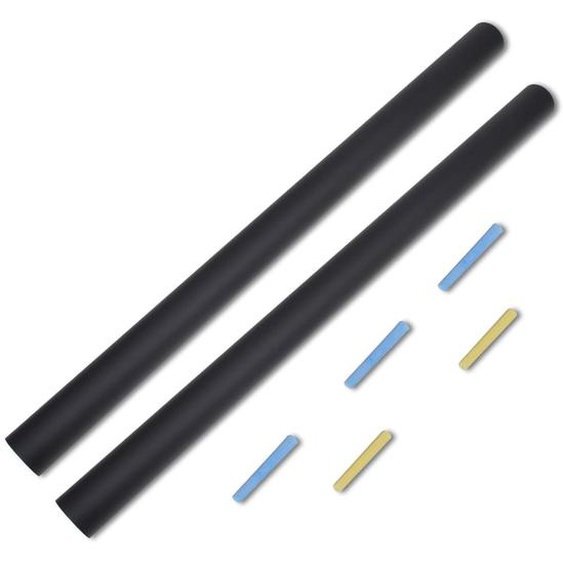 Tableau noir autocollant mural 0,6x2 m 2 rouleaux avec craies