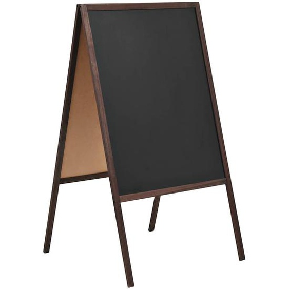 Tableau noir double face Bois de cèdre Autoportant 60x80 cm