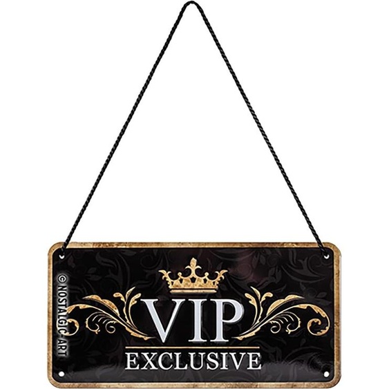 Tableau rétro Attention - Idée cadeau - 1 pièce - Métal - 10 x 20 cm