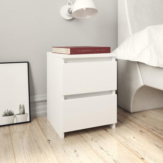Tables de chevet 2 pcs Blanc 30x30x40 cm Bois dingénierie