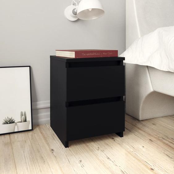 Tables de chevet 2 pcs Noir 30x30x40 cm Bois dingénierie