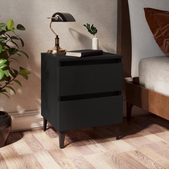 Tables de chevet 2 pcs noir 40x35x50 cm bois dingénierie