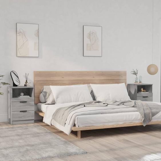 Tables de chevet 2 pcs Sonoma gris Bois dingénierie