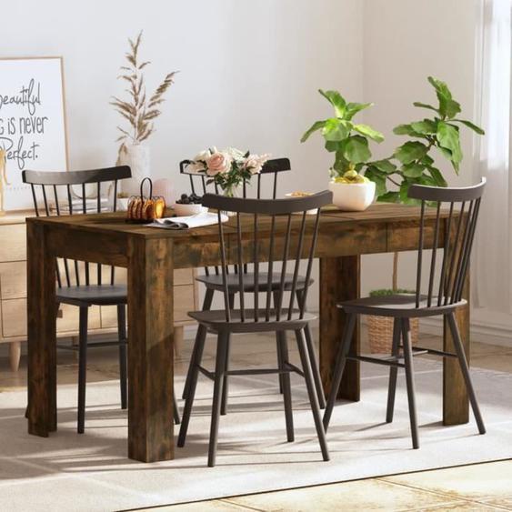 Table à manger - Omabeta - Classique - Chêne fumé - Bois dingénierie - 140x74,5x76 cm