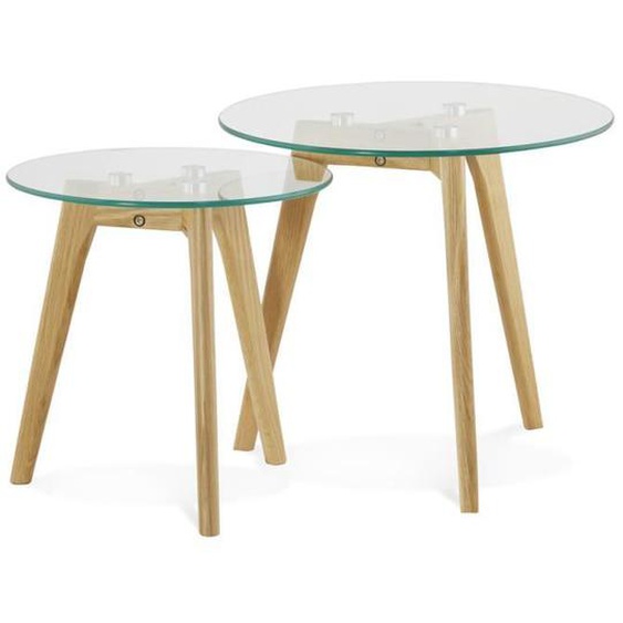 Tables gigognes - ALTER EGO - LOVYOU - Verre - Set de 2 - Design contemporain