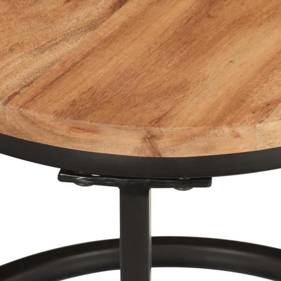 Tables gigognes - MOTHINESSTO - LY0332 - Bois massif dacacia - 3 pièces - Finition naturelle