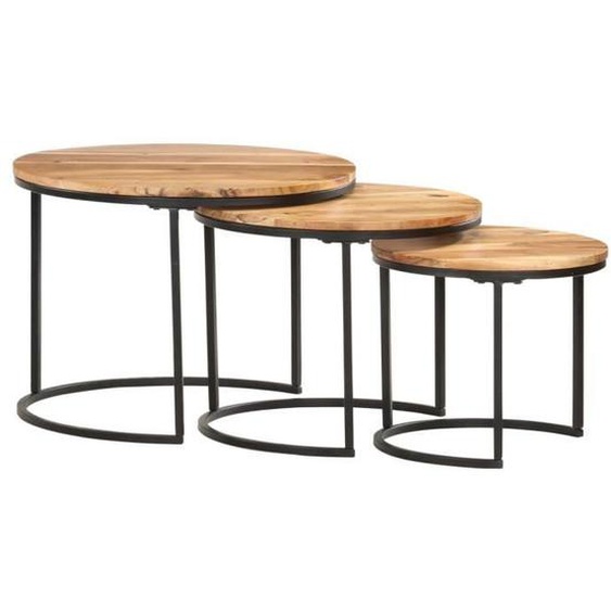 Tables gigognes - VIDAXL - Bois dacacia massif - Contemporain - Design - Marron