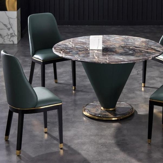Tables rondes à colonnes Design Table en pierre Meubles de salle à manger Ronde Tables de salle à manger Moderne