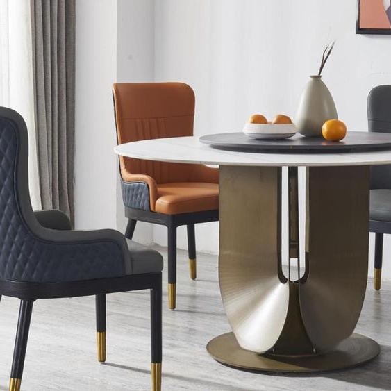 Tables rondes à colonnes Design Table ronde en pierre Meubles Salle à manger Tables modernes