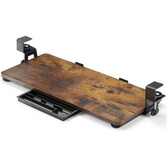 Tablette clavier - Design ergonomique - Montage par pinces C - A placer sous le bureau