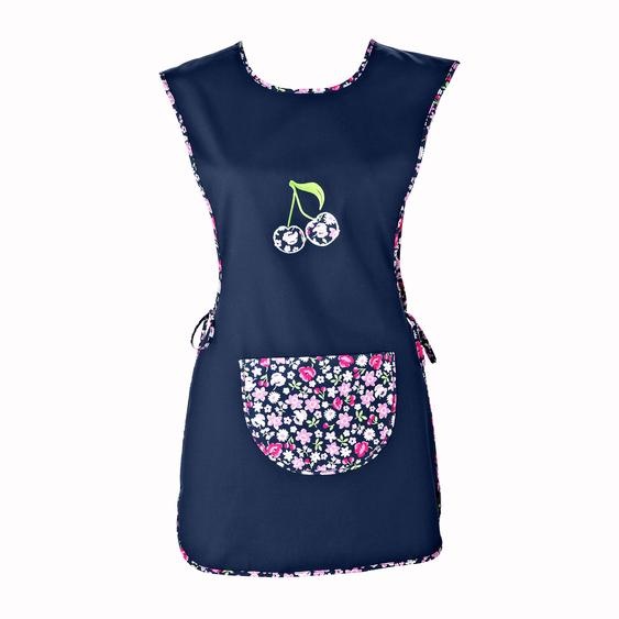 Tablier cuisine 7/8ème brodé sans manches -