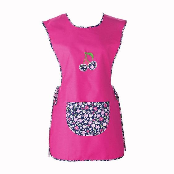 Tablier cuisine 7/8ème brodé sans manches -