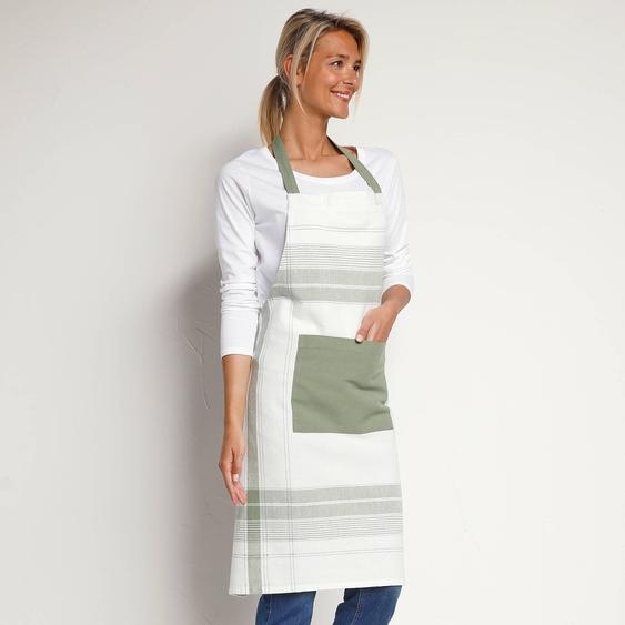 Tablier cuisine forme bavette grands carreaux -