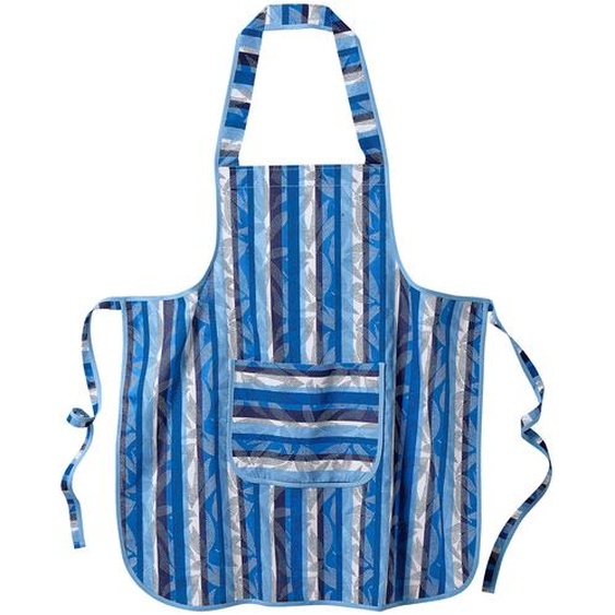 Tablier cuisine rayé forme bavette -