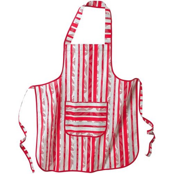 Tablier cuisine rayé forme bavette -