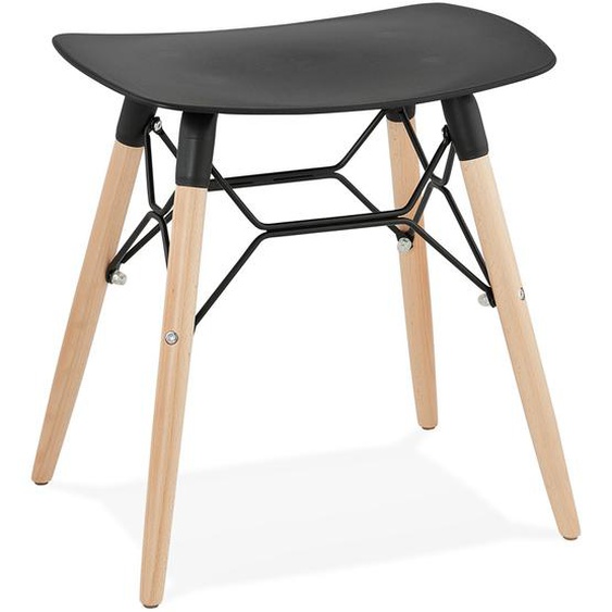 Tabouret bas design ALADIN noir style scandinave