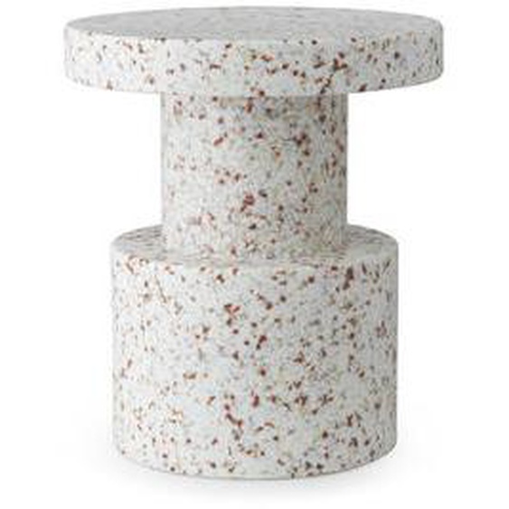 Tabouret Bit plastique blanc / Table dappoint - Plastique 100% recyclé / Ø 36 cm - Normann Copenhagen
