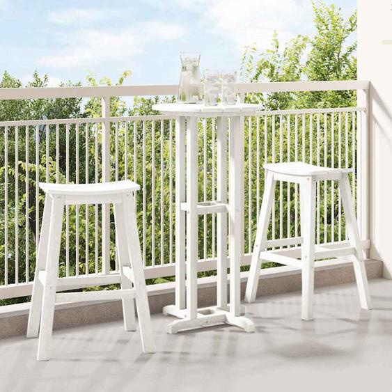Tabouret de bar 2 pcs Blanc 52 x 43 x 73,5 cm HDPE