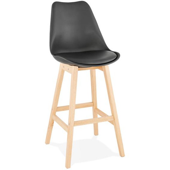 Tabouret de bar CAMILA noir style scandinave