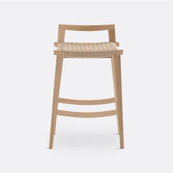 Tabouret de bar chêne massif et tressage, Kioto