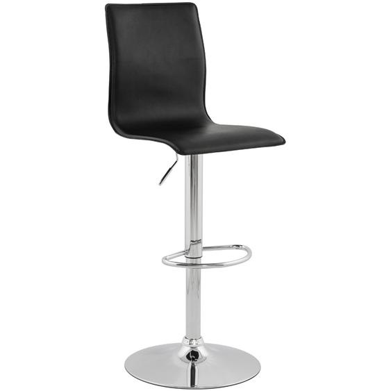 Tabouret de bar design ALTO en similicuir noir