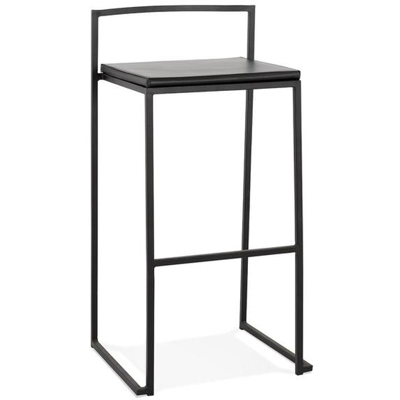 Tabouret de bar design CASA noir style industriel empilable