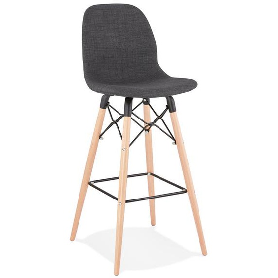 Tabouret de bar design GALACTIK en tissu gris foncé style scandinave