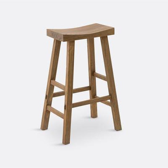 Tabouret de bar en orme massif H75 cm, Asayo