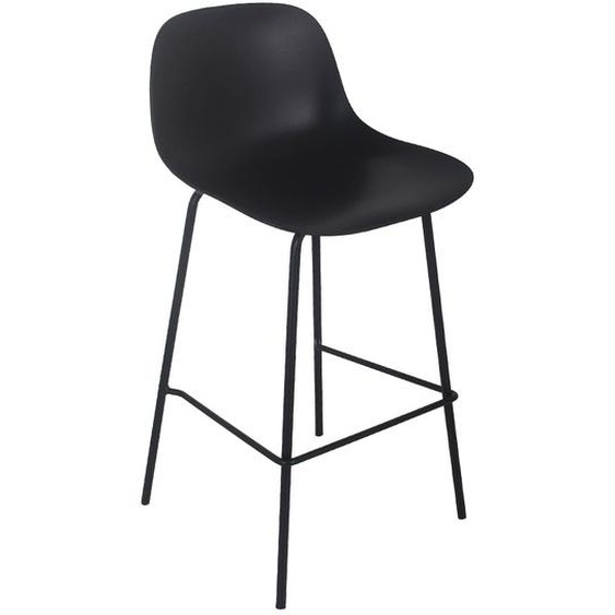 Tabouret de bar GRANO noir intérieur / extérieur