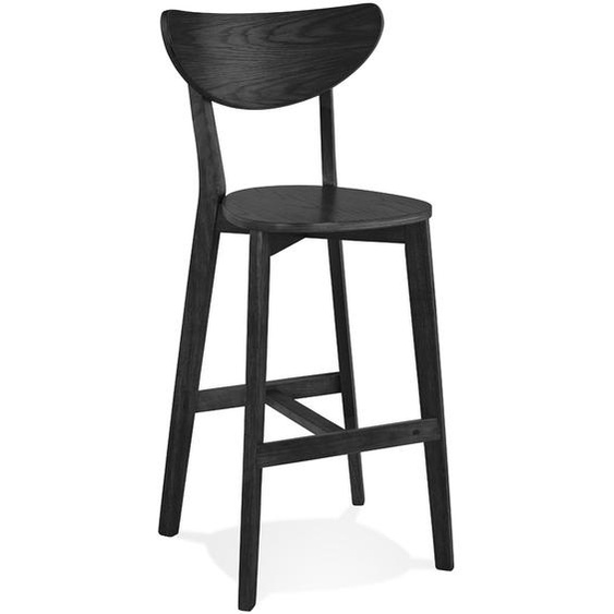 Tabouret de bar LEONARDO en bois noir - Commande par 2 pièces / Prix pour 1 pièce